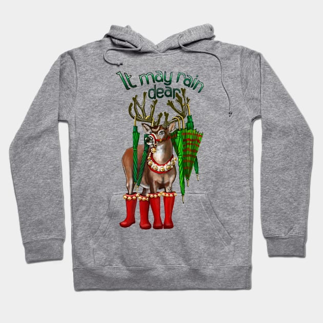 Reindeer Hoodie by Marike Korting Art